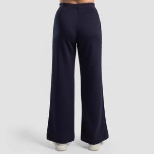 Pantalones Anchos Aura Azul Marino para Mujer, Transpirables, de Cintura Alta, con Estampado Moderno, Talla XS, Tejidos, para Verano - Product Image 3