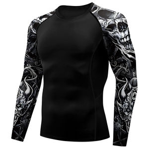 oem wholesale rash guard with custom logo printing quick dry uv protection <b>long</b> <b>sleeve</b> surf <b>swim</b> <b>top</b> fast shipping - Product Image 4