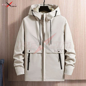 Venta al por mayor de alta calidad de los hombres en blanco chaqueta al aire libre transpirable con capucha cortavientos de impresión de primera calidad al aire libre Casual Top deportivo - Product Image 5