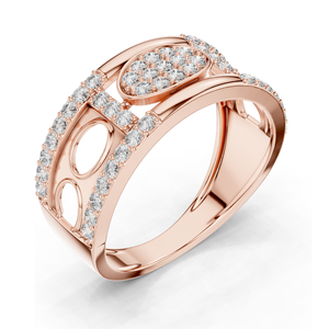 Anillo de Diamante Cultivado en Laboratorio de 0.576 CT para Mujer, Claridad VVS-VS EF, Oro de 18KT, 14KT, 10KT y Plata 925, Oro Rosa, Amarillo y Blanco - Product Image 5