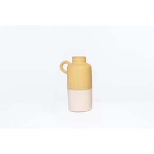 Handmade <b>Small</b> Porcelain <b>Vase</b> with Hook Handle Two Tone Color Luxury Nordic Minimalist Style Modern Tabletop Home Decoration - Product Image 2