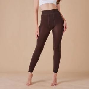 Custom Wholesale Women High Waist Straight Leg <b>Leggings</b> Stretchy Workout Running Fitness Activewear Pants - Product Image 4