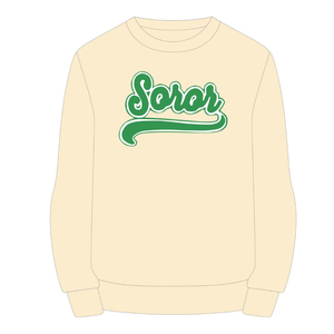 เสื้อสเวตเชิ้ตคอกลม Ivory 08 Soror สีชมพูและสีเขียว สไตล์นักศึกษาหญิง สำหรับกลุ่มพี่น้องนักศึกษาหญิง ดีไซน์ทันสมัย สวมใส่สบาย - Product Image 5