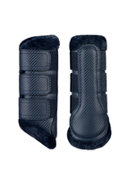 Bottes de protection pour chevaux, couleur unie, cuir synthétique, rembourrage absorbant les chocs pour la protection des jambes