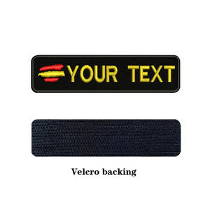 High Quality Custom Name Text Embroidery Patch <b>Stripes</b> Badge Iron-On Patches Best Quality Embroidery Badges - Product Image 2