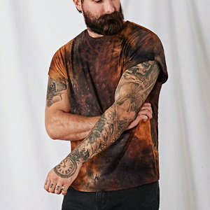 เสื้อยืดมัดย้อมสำหรับผู้ชายผ้าฝ้ายระบายอากาศออกแบบได้ตามต้องการสำหรับฤดูร้อนพร้อมบริการพิมพ์โลโก้ตามต้องการ - Product Image 2