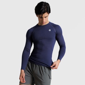 GA Navy Compression <b>Long</b> <b>Sleeves</b> Slim Fit Men's <b>Undershirts</b> - Product Image 6