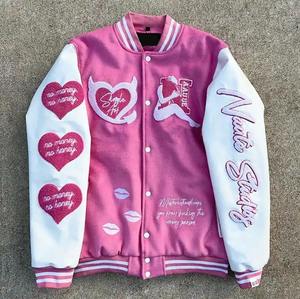 Veste universitaire en laine unisexe de haute qualité, col côtelé, poignets, manches longues, trois couleurs d'hiver, vêtements pour hommes - Product Image 1