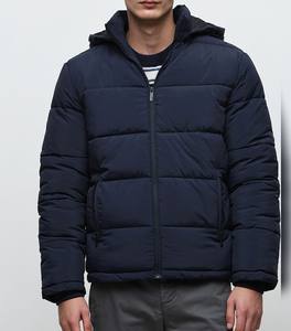 Blouson matelassé unisexe bleu à col montant PAKISTAN TANNERY, style hiver décontracté, fermeture éclair, toile respirante, teinture unie, service OEM - Product Image 3