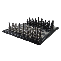 Buena Venta de tableros de juego de ajedrez de madera portátiles de alta calidad deportes de interior y piezas de ajedrez de metal de entretenimiento hechas en la India