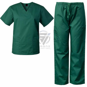 Conjunto de Uniformes Médicos Unisex con Logotipo Personalizado, Camiseta de Cuello en V de Lona de Algodón Suave, Pantalones de Cintura Alta, Regalo - Product Image 2