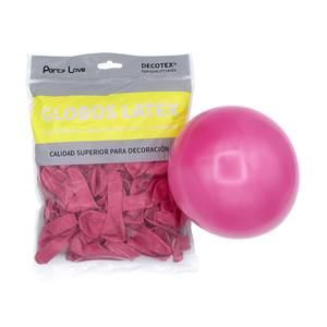 Globos de Látex para Fiestas, Color Fucsia, 12 cm, Bolsa de 100 Unidades, Decorativos - Product Image 2