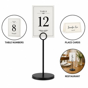 Acrylic <b>Table</b> <b>Number</b> <b>Holder</b> <b>Wedding</b> <b>Table</b> <b>Numbers</b> Sign <b>Holder</b> Clear Display Stand for <b>Wedding</b> Banquet Party Decor - Product Image 6