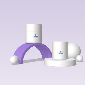 Double pot vide en plastique de 1oz 30g d'épaisseur PET cosmétique givré bleu crème de soin de la peau couvercle Vietnam Phu Tho Pavico ISO 9001 - Product Image 6