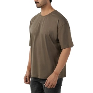 เสื้อยืดคอกลมแขนสั้นทรงหลวม แห้งเร็ว คุณภาพสูง ผลิตแบบ OEM/ODM เป็นมิตรกับสิ่งแวดล้อม ผ้าทอ สีพื้น รับสกรีนโลโก้ - Product Image 2