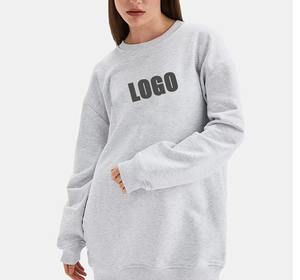 Custom Embroidered Drop Shoulder Blank Plain Heavy Weight Pullover 100% Cotton Fleece <b>Women</b> Oversized Mockneck <b>Sweatshirts</b> - Product Image 5