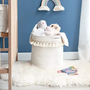 Good Quality <b>Basket</b> Cotton Rope, Large Blanket <b>Basket</b> Laundry <b>Hamper</b> <b>for</b> Throws, Pillows, Blanket OEM Made in Vietnam - Product Image 2