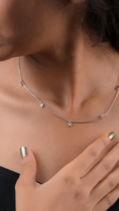 Collier élégant en diamant de laboratoire, or massif 10k 14k 18k, or blanc, jaune, rose, couleur EF, VVS VS, bijoux pour femme, cadeau, mariage, fête - Product Image 3