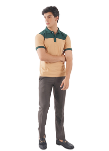 Camiseta Polo de color contrastante para hombre, ropa informal de mezcla de algodón de manga corta para oficina de verano y trajes diarios - Product Image 4