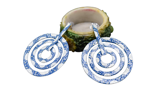 Aretes de Aro de Latón con Acabado Mate Dorado Tradicional Meenakari para Fiestas, para Niñas y Mujeres - Product Image 6