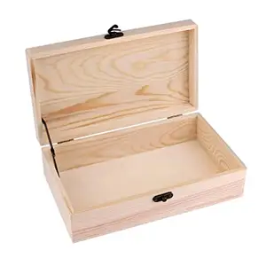 Scatola di legno tagliata al Laser con motivo floreale pollici incompiuto/naturale per dimensioni personalizzate prezzo economico con lucidato a mano