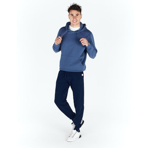 Haute qualité respirant hiver hommes grande taille vêtements de sport Jogging ensemble 2Pc polaire fermeture éclair à capuche sweat survêtement couleur unie - Product Image 2