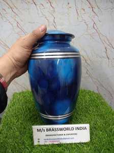 Suministros funerarios de cremación humana de calidad superior Urnas de cremación de aluminio para cenizas humanas de India Por Brassworld India - Product Image 4