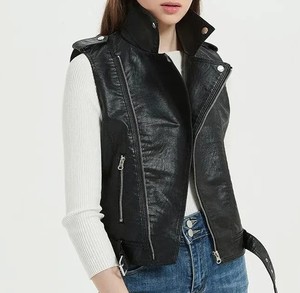 Chalecos de Moda de Alta Calidad para Mujer, Nuevo Chaleco de Piel de Oveja Transpirable al por Mayor, Elegante Chaleco de Cuero Auténtico de Fabricante - Product Image 6