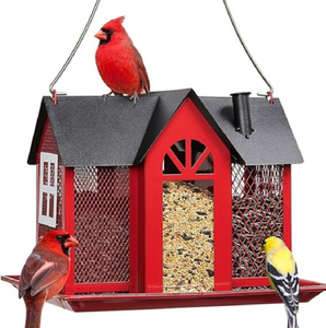 Casas de pájaros decorativas para jardín | Comedero de pájaros de metal único y decoración del hogar | Caja de pájaros rústicos hechos a mano al por mayor - Product Image 4