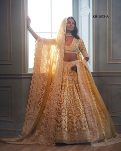 Nouveau filet papillon lourd avec belle broderie fantaisie Doris séquence travail Lehenga Choli vêtements indiens et pakistanais pour la mariée - Product Image 2