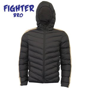 Chaqueta acolchada con capucha para hombre con logotipo personalizado para abrigos de burbujas de invierno decoración bordada cortavientos - Product Image 4