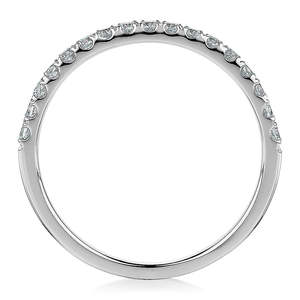 0.25 CT Lab Grown Diamond Wedding Band 14K White Gold <b>Thin</b> Eternity <b>Ring</b> Stackable Diamond Band Minimalist Bridal <b>Ring</b> Gift - Product Image 3