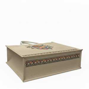 กระเป๋าช้อปปิ้งปอกระเจาแบบพับได้ ด้ามจับยาว ทำด้วยมือ พร้อมซิปด้านบน เป็นมิตรกับสิ่งแวดล้อม - Product Image 2