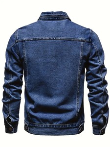 Conjuntos de pantalones de mezclilla de alta calidad para hombre, conjuntos de chaqueta vaquera personalizada, conjuntos de chaqueta vaquera Urban Edge, Colección vaquera - Product Image 4