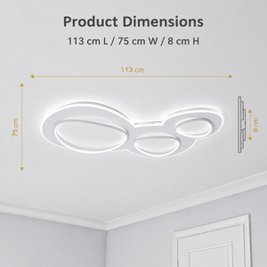 Plafonnier LED moderne tricolore à montage en surface pour salon, chambre à coucher, éclairage décoratif intérieur haute puissance - Product Image 3
