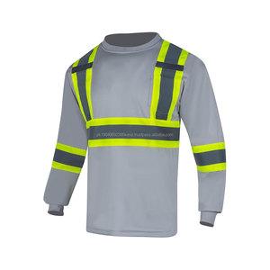 Men's High Visibility <b>Flame</b>-Retardant Construction Polyester Long Sleeve Work <b>Shirts</b> Breathable Reflective Safety Work Pants - Product Image 4