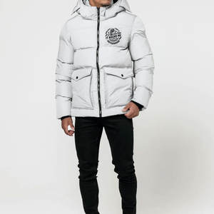 Chaqueta de invierno acolchada oversize de lona para hombre, la más vendida, casual, con cuello alto, impermeable, transpirable, cortavientos, cálida, con bolsillos, talla grande - Product Image 1