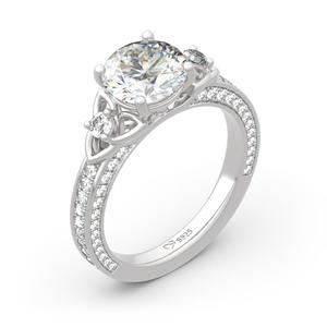 แหวนเงินแท้ชุบโรเดียมลายเซลติกน็อตจาก Jeulia - Product Image 3