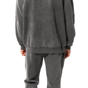 Chándal de lavado ácido para hombre del mejor proveedor Patrón sólido Temporada de invierno Fabricado profesionalmente Venta caliente a granel - Product Image 6