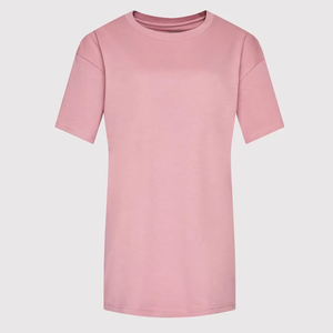 Camiseta de hombro caído de gran tamaño con logotipo personalizado para mujer con tela suave transpirable de corte holgado para ropa informal de verano ¡Precio bajo! - Product Image 3