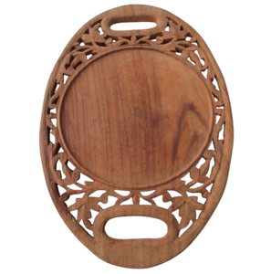 Plato de madera de alta calidad de aspecto de lujo, bandejas de servicio de comedor modernas, bandeja decorativa para bodas y hogar - Product Image 6