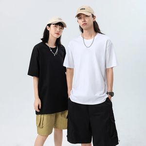 เสื้อยืดคอกลมสำหรับผู้ชายทรงโอเวอร์ไซส์ผ้าคอตตอน100% 190 GSM พิมพ์ลายแบบเรียบ - Product Image 2