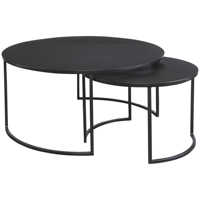 Table basse en métal moderne finition noire mate pour salon chambre à coucher meubles de salle à manger