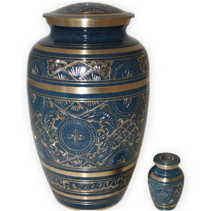 Elegance Grandes Urnes Cendres Humaines Urne de Crémation Peinte à la Main Sculpture à la Main Fourniture Funéraire Par Indian Metal World - Product Image 4