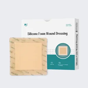 Pansement absorbant de mousse de silicone de pansement de plaie endolori de lit d'absorption élevée