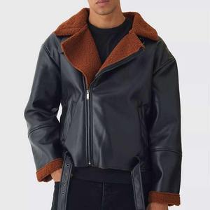 Veste d'hiver pour homme en peau de mouton axée sur le confort avec col montant, respirante et chauffante, personnalisable - Product Image 1