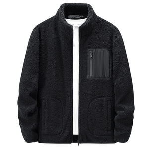 Chaqueta de senderismo al aire libre de manga completa ultra suave y cálida con puños ajustables y chaqueta de lana de cuello alto para hombre - Product Image 1