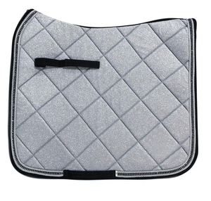 Ensemble de tapis de selle anglais assorti en Satin de mousse professionnelle tapis de selle occidental haut de gamme scintillant violet bottes de saut bonnet d'oreille - Product Image 2