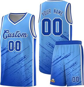 Derniers maillots de basket-ball américains Ensemble de shorts en maille sublimée Conception uniforme Séchage rapide Respirant Léger Plus Size Low Printed - Product Image 4