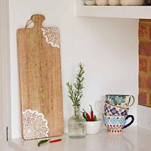 Planche à découper en bois avec poignée, lavable au lave-vaisselle, écologique, antibactérienne, en résine, planche à découper pour le fromage, de haute qualité - Product Image 4